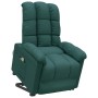 Sillón de masaje elevable tela verde oscuro de vidaXL, Sillones de masaje eléctricos - Ref: Foro24-3100358, Precio: 334,21 €,...