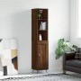 Aparador alto madera contrachapada roble marrón 34,5x34x180 cm de vidaXL, Aparadores - Ref: Foro24-3190060, Precio: 89,99 €, ...