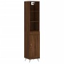 Aparador alto madera contrachapada roble marrón 34,5x34x180 cm de vidaXL, Aparadores - Ref: Foro24-3190060, Precio: 89,99 €, ...