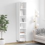 Aparador alto contrachapada blanco brillante 34,5x32,5x180 cm de vidaXL, Aparadores - Ref: Foro24-3189807, Precio: 79,99 €, D...