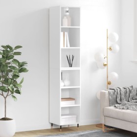 Tall highboard in glossy white veneer 34.5x32.5x180 cm by vidaXL, Sideboards - Ref: Foro24-3189807, Price: 79,99 €, Discount: %