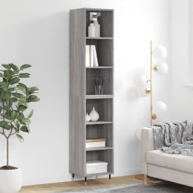 Tall gray Sonoma plywood sideboard 34.5x32.5x180 cm by vidaXL, Sideboards - Ref: Foro24-3189811, Price: 77,50 €, Discount: %