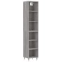 Aparador alto madera contrachapada gris Sonoma 34,5x32,5x180 cm de vidaXL, Aparadores - Ref: Foro24-3189811, Precio: 76,99 €,...