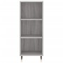 Aparador alto madera contrachapada gris Sonoma 34,5x32,5x180 cm de vidaXL, Aparadores - Ref: Foro24-3189811, Precio: 76,99 €,...