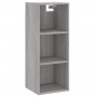 Aparador alto madera contrachapada gris Sonoma 34,5x32,5x180 cm de vidaXL, Aparadores - Ref: Foro24-3189811, Precio: 76,99 €,...