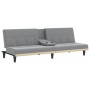 Sofá cama con portavasos tela gris claro de vidaXL, Sofás - Ref: Foro24-351863, Precio: 242,11 €, Descuento: %