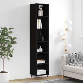 Tall black plywood sideboard 34.5x32.5x180 cm by vidaXL, Sideboards - Ref: Foro24-3189806, Price: 82,33 €, Discount: %