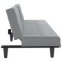 Sofá cama con portavasos tela gris claro de vidaXL, Sofás - Ref: Foro24-351863, Precio: 242,11 €, Descuento: %