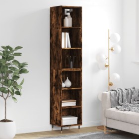 Tall smoked oak plywood sideboard 34.5x32.5x180 cm by vidaXL, Sideboards - Ref: Foro24-3189810, Price: 73,99 €, Discount: %