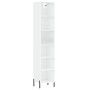 Aparador alto contrachapada blanco brillante 34,5x32,5x180 cm de vidaXL, Aparadores - Ref: Foro24-3189839, Precio: 89,29 €, D...