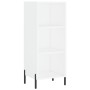 Aparador alto contrachapada blanco brillante 34,5x32,5x180 cm de vidaXL, Aparadores - Ref: Foro24-3189839, Precio: 89,29 €, D...