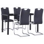 5-teiliges Esszimmer-Set Kunstleder schwarz von vidaXL, Möbelsets für Küchen und Esszimmer - Ref: Foro24-3053026, Preis: 471,...