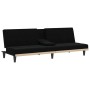 Sofá cama con portavasos tela negro de vidaXL, Sofás - Ref: Foro24-351865, Precio: 241,78 €, Descuento: %