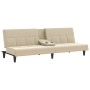 Cream fabric sofa bed with cup holder by vidaXL, Sofas - Ref: Foro24-351866, Price: 241,78 €, Discount: %