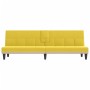 Sofá cama con portavasos tela amarillo claro de vidaXL, Sofás - Ref: Foro24-351867, Precio: 240,19 €, Descuento: %