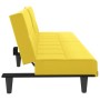 Sofá cama con portavasos tela amarillo claro de vidaXL, Sofás - Ref: Foro24-351867, Precio: 240,19 €, Descuento: %