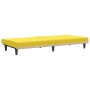 Sofá cama con portavasos tela amarillo claro de vidaXL, Sofás - Ref: Foro24-351867, Precio: 240,19 €, Descuento: %