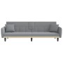 Schlafsofa mit Getränkehalter aus hellgrauem Stoff von vidaXL, Sofas - Ref: Foro24-351869, Preis: 304,15 €, Rabatt: %