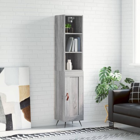 Aparador alto madera contrachapada gris Sonoma 34,5x34x180 cm de vidaXL, Aparadores - Ref: Foro24-3190059, Precio: 91,04 €, D...