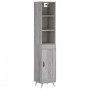 Aparador alto madera contrachapada gris Sonoma 34,5x34x180 cm de vidaXL, Aparadores - Ref: Foro24-3190059, Precio: 91,04 €, D...