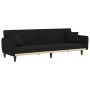 Sofá cama con portavasos tela negro de vidaXL, Sofás - Ref: Foro24-351871, Precio: 287,64 €, Descuento: %