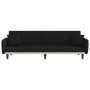 Sofá cama con portavasos tela negro de vidaXL, Sofás - Ref: Foro24-351871, Precio: 287,64 €, Descuento: %