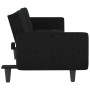 Sofá cama con portavasos tela negro de vidaXL, Sofás - Ref: Foro24-351871, Precio: 287,64 €, Descuento: %