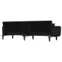 Sofá cama con portavasos tela negro de vidaXL, Sofás - Ref: Foro24-351871, Precio: 287,64 €, Descuento: %