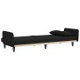 Sofá cama con portavasos tela negro de vidaXL, Sofás - Ref: Foro24-351871, Precio: 287,64 €, Descuento: %