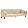 Cremefarbenes Schlafsofa aus Stoff mit Getränkehalter von vidaXL, Sofas - Ref: Foro24-351872, Preis: 287,64 €, Rabatt: %