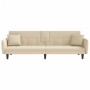 Cremefarbenes Schlafsofa aus Stoff mit Getränkehalter von vidaXL, Sofas - Ref: Foro24-351872, Preis: 305,99 €, Rabatt: %