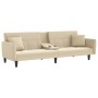 Cremefarbenes Schlafsofa aus Stoff mit Getränkehalter von vidaXL, Sofas - Ref: Foro24-351872, Preis: 287,64 €, Rabatt: %