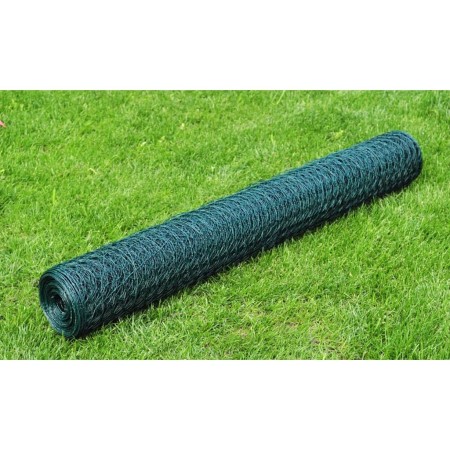 Verzinkter Drahtzaun mit grüner PVC-Beschichtung 25 x 0,75 m von vidaXL, Zaunpaneele - Ref: Foro24-140410, Preis: 29,05 €, Ra...