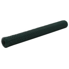 Green PVC coated steel chicken coop wire 25x1.2 m by vidaXL, fence panels - Ref: Foro24-143266, Price: 37,06 €, Discount: %