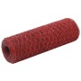 Alambrada de gallinero acero revestimiento PVC rojo 25x0,5 m de vidaXL, Paneles de vallas - Ref: Foro24-143297, Precio: 22,64...