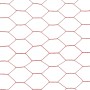 Steel chicken wire with red PVC coating 25x0.5 m by vidaXL, fence panels - Ref: Foro24-143299, Price: 25,43 €, Discount: %