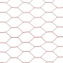 Chicken wire fence, steel with red PVC coating, 25x1.5 m by vidaXL, fence panels - Ref: Foro24-143312, Price: 55,58 €, Discou...