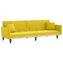 Sofa bed with cup holder light yellow fabric by vidaXL, Sofas - Ref: Foro24-351873, Price: 272,27 €, Discount: %