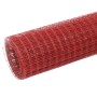 Alambrada de gallinero acero revestimiento PVC rojo 10x1 m de vidaXL, Paneles de vallas - Ref: Foro24-143659, Precio: 27,37 €...