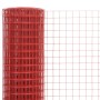 Steel chicken wire with red PVC coating 10x1 m by vidaXL, fence panels - Ref: Foro24-143661, Price: 25,68 €, Discount: %