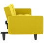 Sofá cama con portavasos tela amarillo claro de vidaXL, Sofás - Ref: Foro24-351873, Precio: 272,27 €, Descuento: %