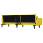 Sofá cama con portavasos tela amarillo claro de vidaXL, Sofás - Ref: Foro24-351873, Precio: 272,27 €, Descuento: %