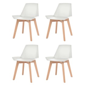 Dining chairs 4 units white plastic by vidaXL, dining chairs - Ref: Foro24-244537, Price: 149,99 €, Discount: %