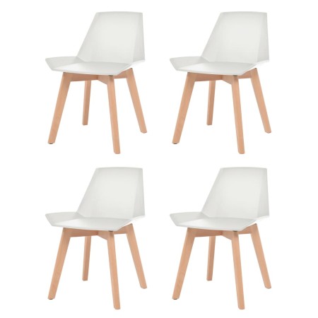 Sillas de comedor 4 unidades plástico blanco de vidaXL, Sillas de comedor - Ref: Foro24-244537, Precio: 149,41 €, Descuento: %