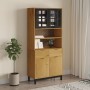 Aparador alto con puertas vidrio FLAM madera pino 80x40x180 cm de vidaXL, Aparadores - Ref: Foro24-3196554, Precio: 263,03 €,...