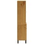 Aparador alto con puertas vidrio FLAM madera pino 80x40x180 cm de vidaXL, Aparadores - Ref: Foro24-3196554, Precio: 263,03 €,...