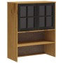 Aparador alto con puertas vidrio FLAM madera pino 80x40x180 cm de vidaXL, Aparadores - Ref: Foro24-3196554, Precio: 263,03 €,...