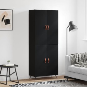 Tall black plywood sideboard 69.5x34x180 cm by vidaXL, Sideboards - Ref: Foro24-3195652, Price: 158,99 €, Discount: %