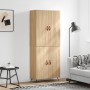 Aparador alto madera contrachapada color roble 69,5x34x180 cm de vidaXL, Aparadores - Ref: Foro24-3195654, Precio: 152,11 €, ...