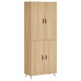 Aparador alto madera contrachapada color roble 69,5x34x180 cm de vidaXL, Aparadores - Ref: Foro24-3195654, Precio: 152,11 €, ...